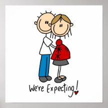 Couple We're Expecting T-shirts and Gifts Poster