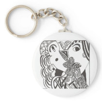 couple with bird key chains