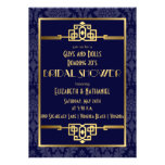 Couples' Bridal Shower Roaring 20s Art Deco | Blue Invites