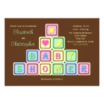 Couples Coed Baby Shower Invitation -- Baby Blocks