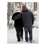 Couples dans la forêt carte postale
