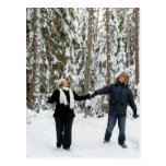 Couples dans la forêt cartes postales