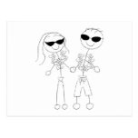 Couples de mariage de plage cartes postales