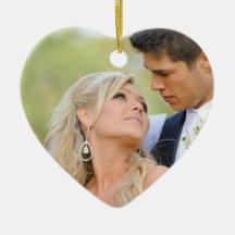 Couple's First Christmas Ornament | Monogram RED