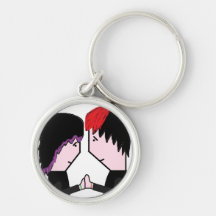 Couples mignons Keychain d'Emo Porte-clé