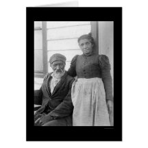 Couples pluss âgé 1900 d'Afro-américain Carte De Vœux