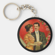 Couples romantiques vintages Valentine Keychain Porte-clés