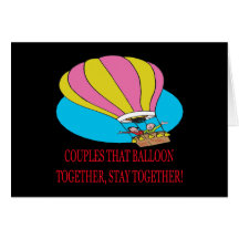 Couples That Balloon Together Greeting Cards