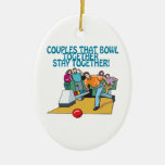 Couples That Bowl Together Christmas Ornament
