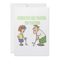 Couples That Golf Together Stay Together Invitation