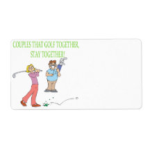 Couples That Golf Together Stay Together Shipping Labels