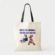Couples That Snowmobile Together Bags