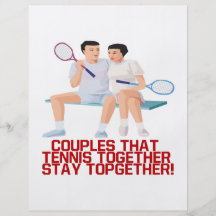 Couples That Tennis Together Personalized Flyer
