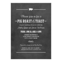 Couple's Wedding Shower | Pig Roast & Toast Invitations
