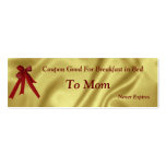 Coupon Christmas For Mom Breakfast in Bed Business Cards