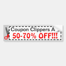 Coupon Crazy Bumper Stickers