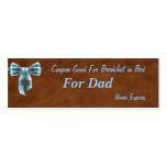 Coupon For Dad,Breakfast In Bed Christmas Tag Business Cards