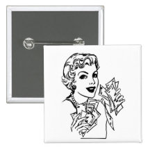 Coupon Money Lady - Add Your Text Pins