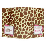 Coupon Organizer - Giraffe Print & Pink Binders