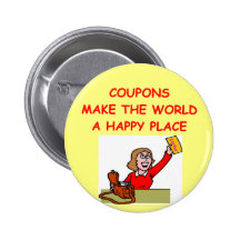 COUPONS PINBACK BUTTONS