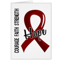 Courage Faith Hope 5 Multiple Myeloma Greeting Cards