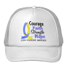 Courage Faith Strength Hope Down Syndrome Mesh Hats