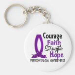 Courage Faith Strength Hope Fibromyalgia Key Chains