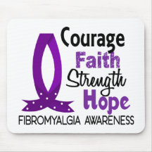 Courage Faith Strength Hope Fibromyalgia Mousepad