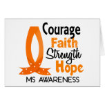 Courage Faith Strength Hope MS Greeting Cards