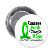 Courage Faith Strength Hope Non-Hodgkin's Lymphoma Pins