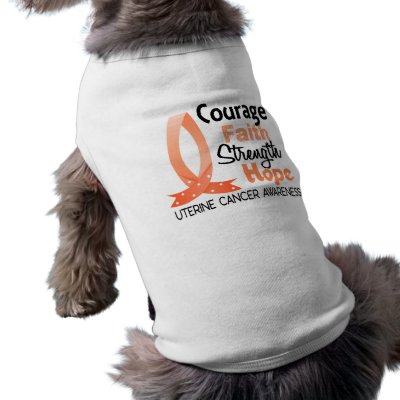Courage Faith Strength Hope Uterine Cancer by awarenessgifts