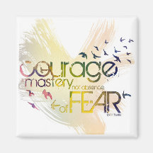 courage is mastery, not absence, of fear magnets