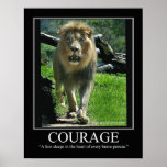 COURAGE Large Gloss Poster - Lion (Motivational) posters