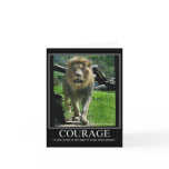 COURAGE Note Card - Lion (Motivational)