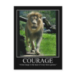 COURAGE Post Card - Lion (Motivational)