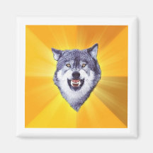 Courage Wolf Advice Animal Meme Magnets