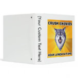 Courage Wolf Crush Enemies 3 Ring Binder