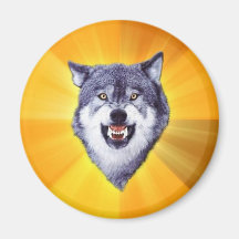 Courage Wolf Magnets