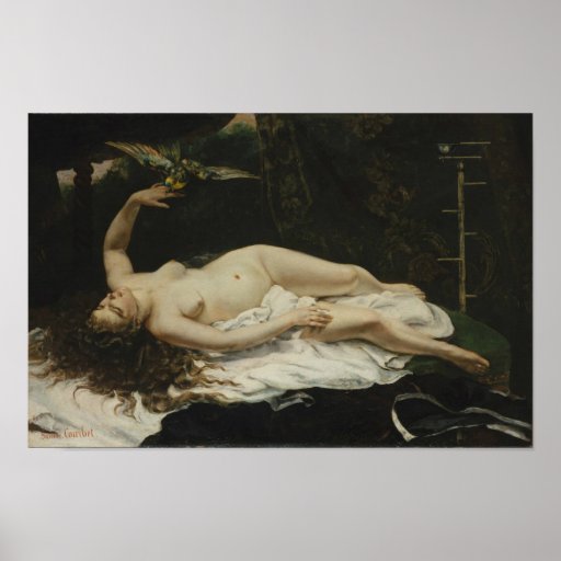 Courbet Woman with a Parrot Posters