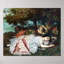 Courbet Young Ladies on the Banks of the Seine Print