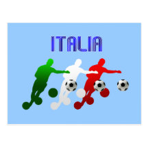 Courbure de l'Italie Calcio il drapeau de l'Italie Carte Postale