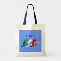 Courbure de l'Italie Calcio il drapeau de l'Italie Sac En Toile