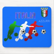 Courbure de l'Italie Calcio il drapeau de l'Italie Tapis De Souris