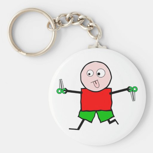 Courez avec des ciseaux porte-clef