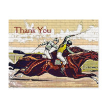 Courier and Ives Great Race Thank You Postcard