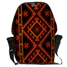 Courier Bag LARGE Ukrainian Embroidery Red