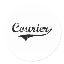 Courier Professional Job Round Sticker