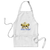 Couronne Jesus Christ Doré Bleu Apron