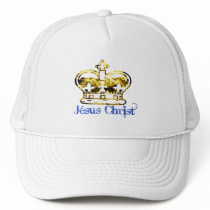 Couronne Jesus Christ Doré Bleu Hat