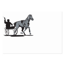 Course d'attelages de cheval et de jockey cartes de visite personnelles
